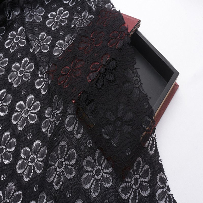 Lace Fabric Cutwork Women's Polyester for Women's Wear Wholesale Suppl 5
